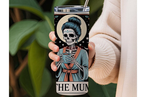 Skeleton Mum 20oz Tumbler Wrap Sublimation DesignSVG 
