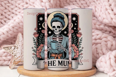 Skeleton Mum 20oz Tumbler Wrap Sublimation DesignSVG 