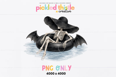 Skeleton Pool Float PNG | Gothic Summer Skeleton0..... Sublimation Pickled Thistle Creative 
