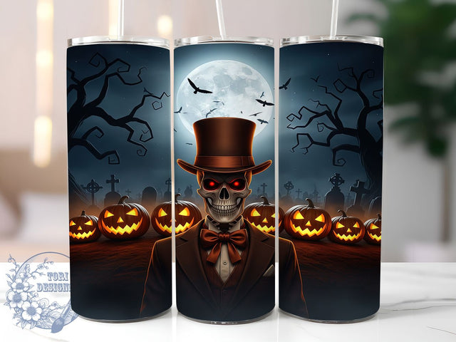 Skeleton Pumpkin Halloween Tumbler Wrap, Halloween Wrap Design, 20oz Sublimation Cup, Spooky Fall Drinkware, Creepy Cute Skeleton Wrap, Jack-o'-Lantern Tumbler Sleeve, Haunted Autumn Cup Sublimation ToriDesigns 
