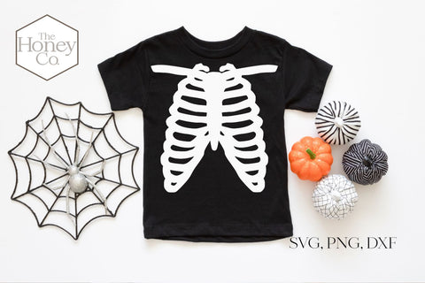 Skeleton Rib Cage PNG SVG DXF Halloween Costume Spooky File SVG The Honey Company 