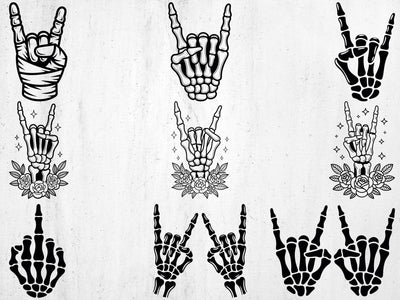 Skeleton Rock Svg Bundle, Skeleton Hands svg SVG Creativeart88 