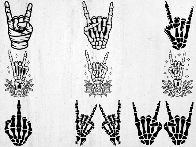 Skeleton Rock Svg Bundle, Skeleton Hands svg SVG Creativeart88 