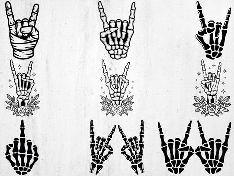 Skeleton Rock Svg Bundle, Skeleton Hands svg SVG Creativeart88 