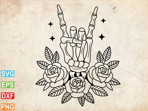 Skeleton Rock Svg, Skeleton Hands svg SVG Creativeart88 
