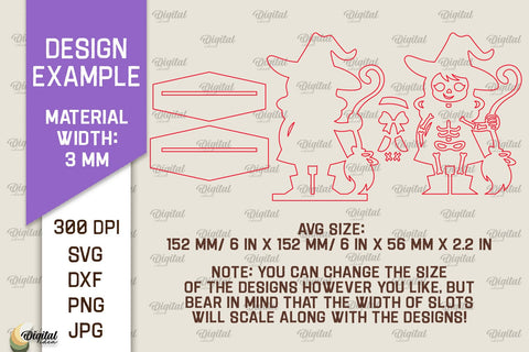 Skeleton Shelf Sitters LaserCut Bundle. Spooky Halloween SVG SVG Evgenyia Guschina 