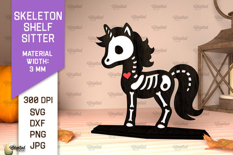 Skeleton Shelf Sitters LaserCut Bundle. Spooky Halloween SVG SVG Evgenyia Guschina 