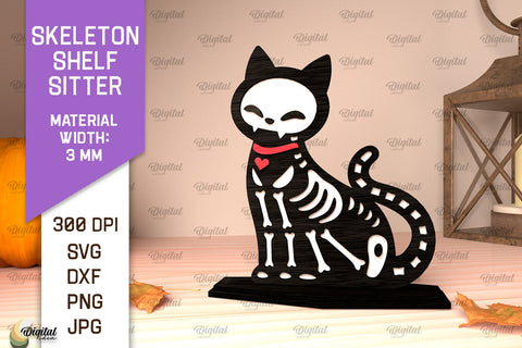 Skeleton Shelf Sitters LaserCut Bundle. Spooky Halloween SVG SVG Evgenyia Guschina 