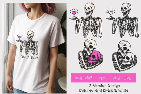Skeleton valentine love, Bundle. svg & sublimation SVG dadan_pm 