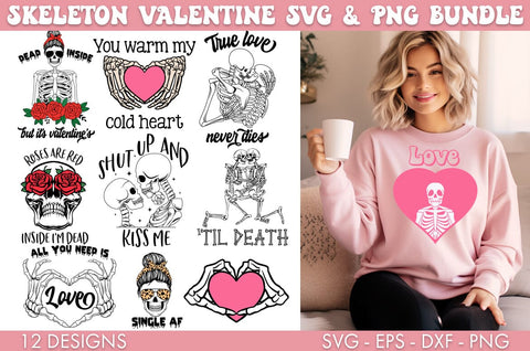 Skeleton Valentine SVG Bundle Sublimation Cut file SVG Freeling Design House 