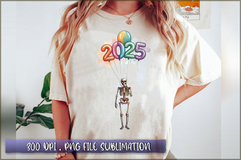 Skeleton Vibes with New Year 2025 Sublimation Sublimation Shetara Begum 