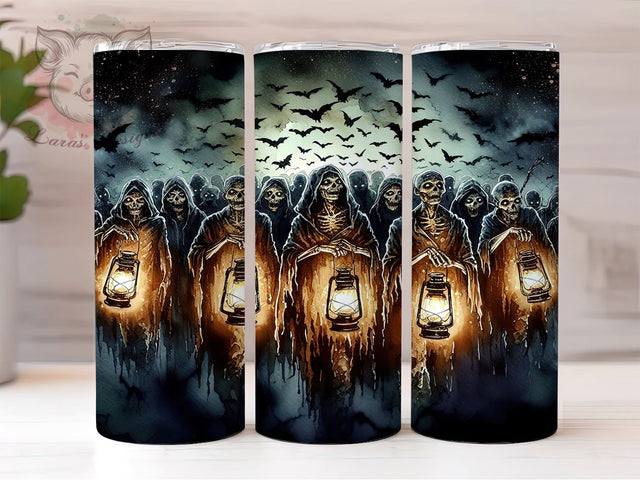 Skeleton Zombies 20oz Tumbler Png, Straight & Tapered Tumbler Png, Halloween Zombies Tumbler Png, Digital Download PNG Sublimation Lara' s Designs 
