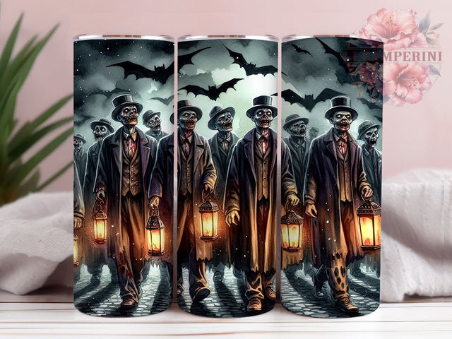 Skeleton Zombies 20oz Tumbler Wrap PNG, Halloween Zombies Tumbler Png, Straight & Tapered Tumbler Wrap, Instant Digital Download Sublimation Li Zamperini 