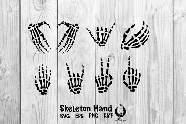 Skelleton hand silhouette svg SVG dadan_pm 