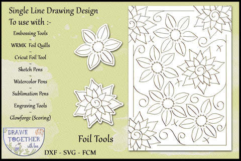 Sketch Flowers Card - Drawing Design Sketch DESIGN DrawnTogether with love 