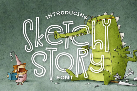 Sketchy Story Font Font Denise Chandler 