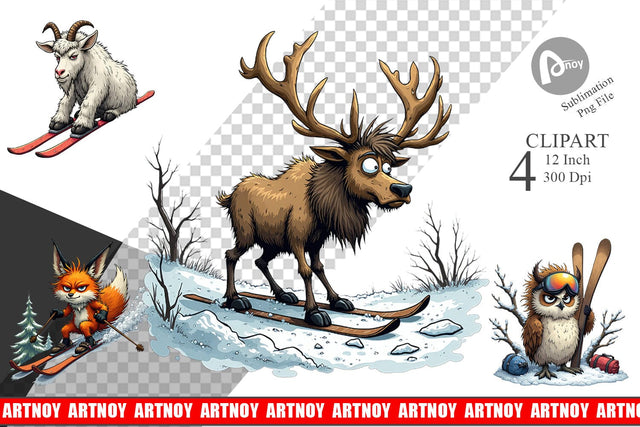 Ski Grumps Clipart Sublimation artnoy 