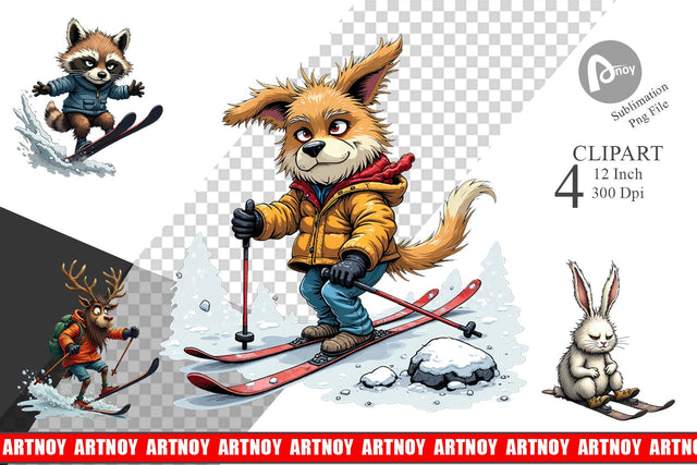 Ski Grumps Clipart Sublimation artnoy 