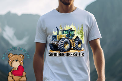 Skidder Operator Sublimation design Sublimation Boo Bear Designz 