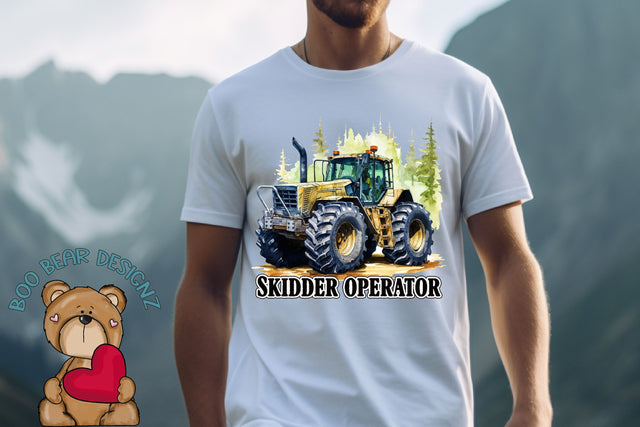 Skidder Operator Sublimation design Sublimation Boo Bear Designz 
