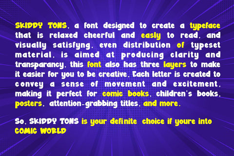 Skiddy Tons - 3 Layered Display Font Font Mozzatype 
