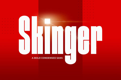 Skinger - A Bold Condensed Sans Font studioalmeera 