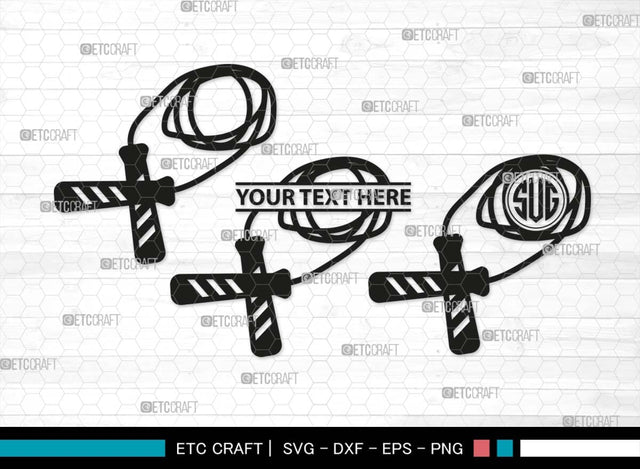 Skipping Rope Monogram, Skipping Rope Silhouette, Rope SVG, Skipping Svg, Jump Rope Svg, Rope Svg, Jumping Rope Svg, Girl skipping Svg, Rope Bundle, SB00576 SVG ETC Craft 