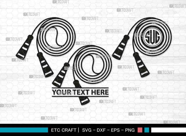 Skipping Rope Monogram, Skipping Rope Silhouette, Rope SVG, Skipping Svg, Jump Rope Svg, Rope Svg, Jumping Rope Svg, Girl skipping Svg, Rope Bundle, SB00576 SVG ETC Craft 