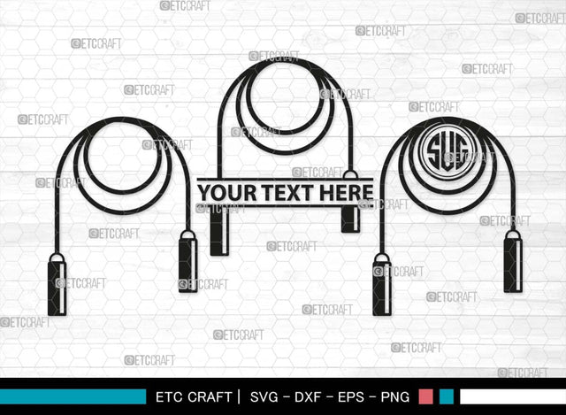 Skipping Rope Monogram, Skipping Rope Silhouette, Rope SVG, Skipping Svg, Jump Rope Svg, Rope Svg, Jumping Rope Svg, Girl skipping Svg, Rope Bundle, SB00576 SVG ETC Craft 