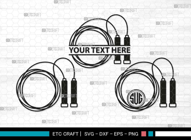 Skipping Rope Monogram, Skipping Rope Silhouette, Rope SVG, Skipping Svg, Jump Rope Svg, Rope Svg, Jumping Rope Svg, Girl skipping Svg, Rope Bundle, SB00576 SVG ETC Craft 