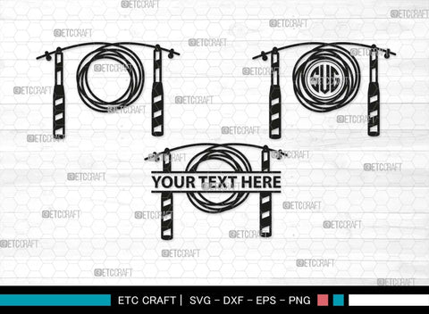 Skipping Rope Monogram, Skipping Rope Silhouette, Rope SVG, Skipping Svg, Jump Rope Svg, Rope Svg, Jumping Rope Svg, Girl skipping Svg, Rope Bundle, SB00576 SVG ETC Craft 