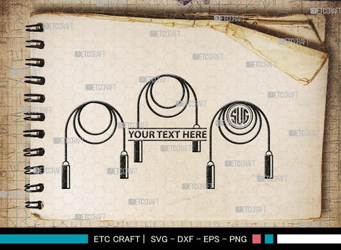 Skipping Rope Monogram, Skipping Rope Silhouette, Rope SVG, Skipping Svg, Jump Rope Svg, Rope Svg, Jumping Rope Svg, Girl skipping Svg, Rope Bundle, SB00576 SVG ETC Craft 