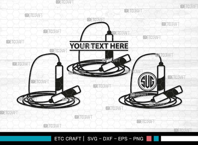 Skipping Rope Monogram, Skipping Rope Silhouette, Rope SVG, Skipping Svg, Jump Rope Svg, Rope Svg, Jumping Rope Svg, Girl skipping Svg, Rope Bundle, SB00576 SVG ETC Craft 