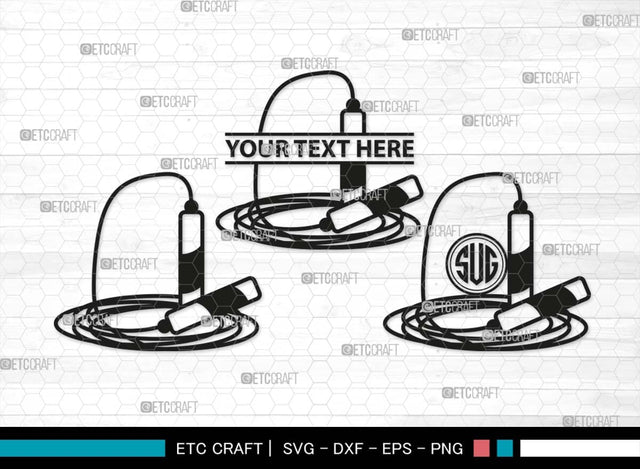 Skipping Rope Monogram, Skipping Rope Silhouette, Rope SVG, Skipping Svg, Jump Rope Svg, Rope Svg, Jumping Rope Svg, Girl skipping Svg, Rope Bundle, SB00576 SVG ETC Craft 