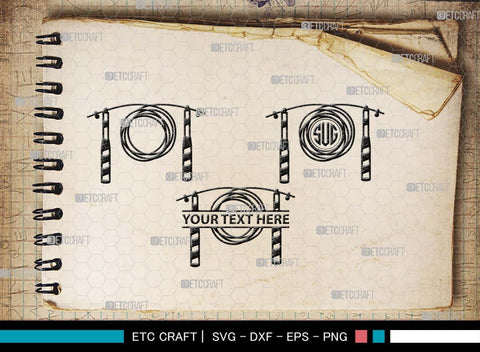 Skipping Rope Monogram, Skipping Rope Silhouette, Rope SVG, Skipping Svg, Jump Rope Svg, Rope Svg, Jumping Rope Svg, Girl skipping Svg, Rope Bundle, SB00576 SVG ETC Craft 