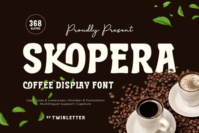 Skopera - Coffee Display Font Font twinletter 