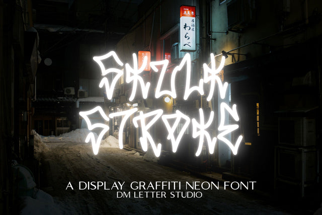 Skulk Stroke Font Dm Letter Studio 