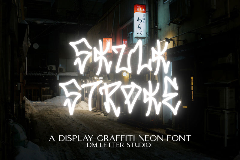 Skulk Stroke Font Dm Letter Studio 