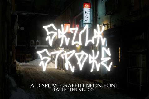 Skulk Stroke Font Dm Letter Studio 