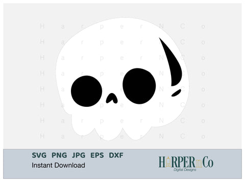 SKULL 1 SVG PNG Cut EPS File SVG HarperNCo 