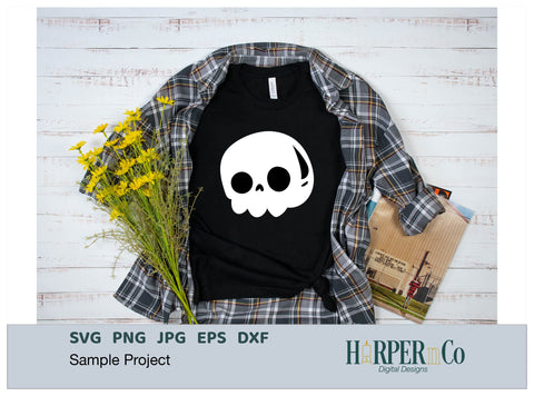 SKULL 1 SVG PNG Cut EPS File SVG HarperNCo 