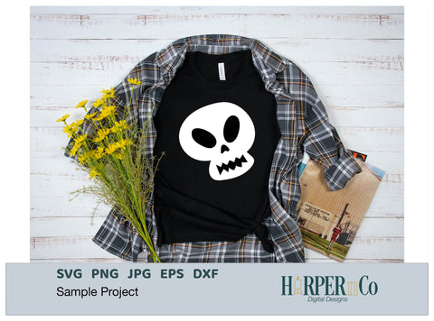 SKULL 3 SVG PNG Cut EPS File SVG HarperNCo 