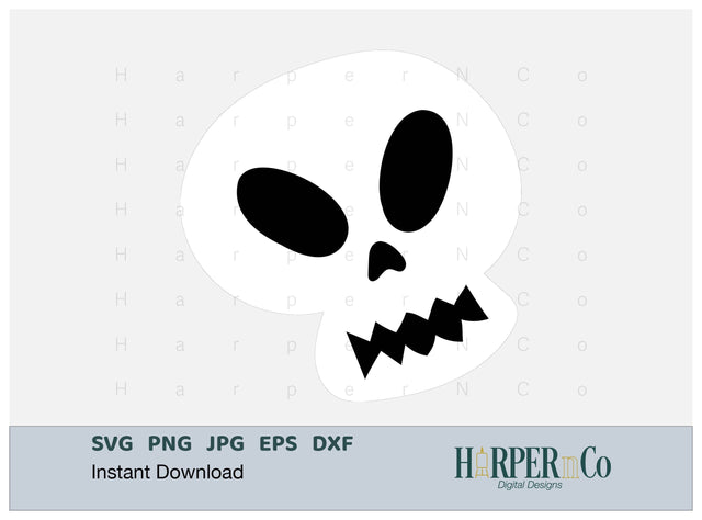 SKULL 3 SVG PNG Cut EPS File SVG HarperNCo 