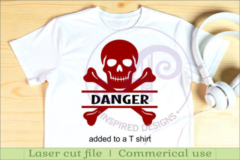 Skull and crossbones name sign svg laser cut file SVG APInspireddesigns 