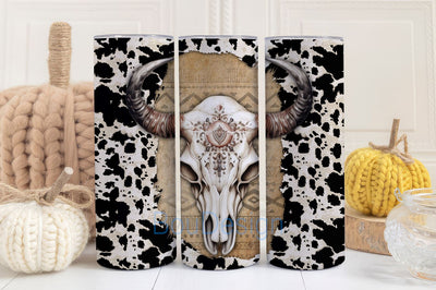 Skull Cow 20oz Skinny Tumbler,Animal Sublimation Design ,Skull Cow Tumbler,Sublimation 20oz Skinny Tumbler , Digital Download PNG Sublimation BouDesign 