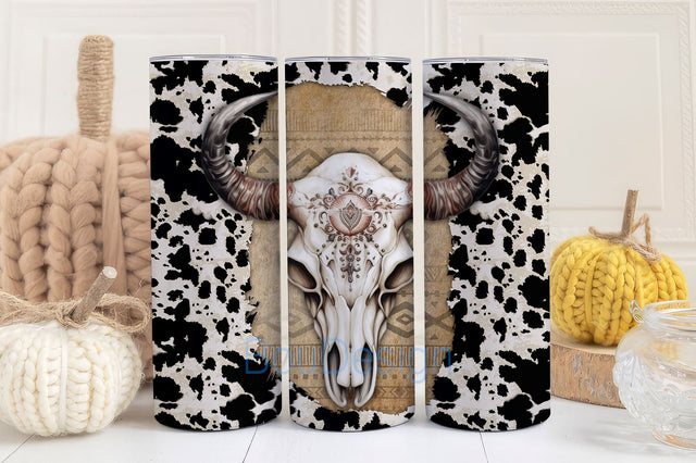 Skull Cow 20oz Skinny Tumbler,Animal Sublimation Design ,Skull Cow Tumbler,Sublimation 20oz Skinny Tumbler , Digital Download PNG Sublimation BouDesign 