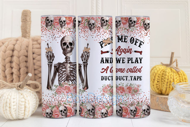 Skull Funny Tumbler Stainless Steel with Lid 20 oz, Gothic Skull Coffee Mug, Skull Roses Travel Cup, Gifts for Skeleton Lovers, Horror Lovers Gifts Sublimation BouDesign 