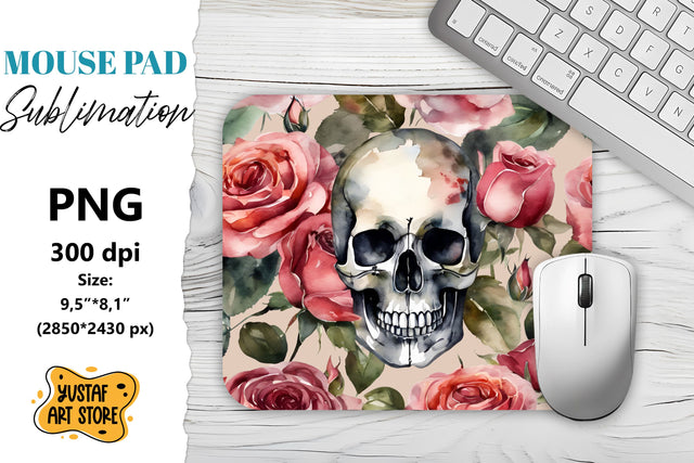 Skull mouse pad sublimation. Halloween mouse pad Sublimation Yustaf Art Store 