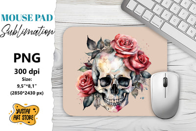 Skull mouse pad sublimation. Halloween mouse pad Sublimation Yustaf Art Store 