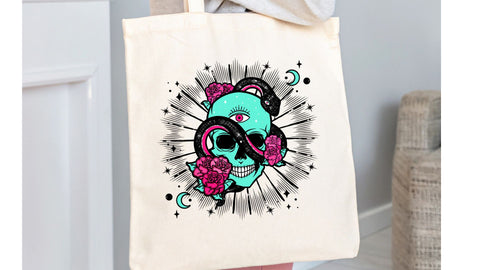 Skull Snake and Roses PNG, Halloween Sublimation, Gothic Floral Skull PNG Sublimation So Fontsy VIP Design Shop 